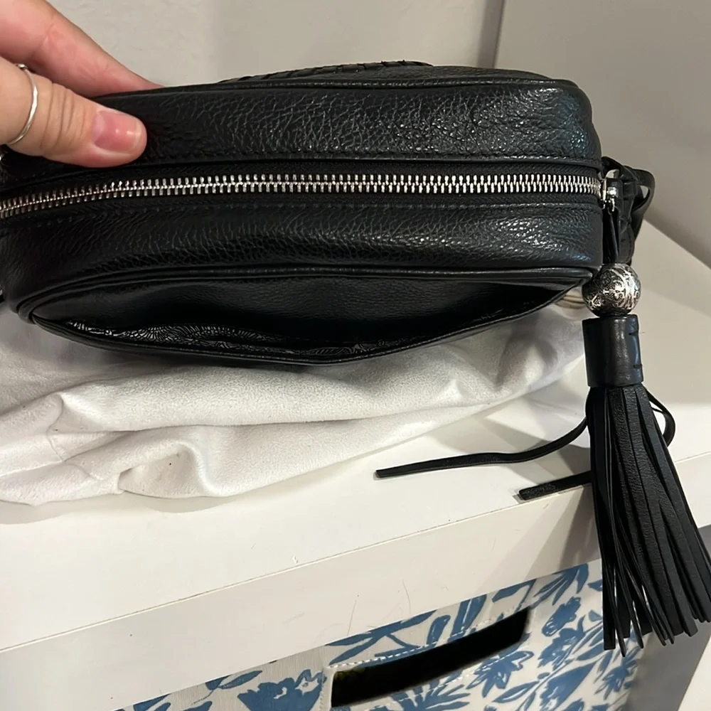 Black Leather  BRIGHTON Crossbody bag